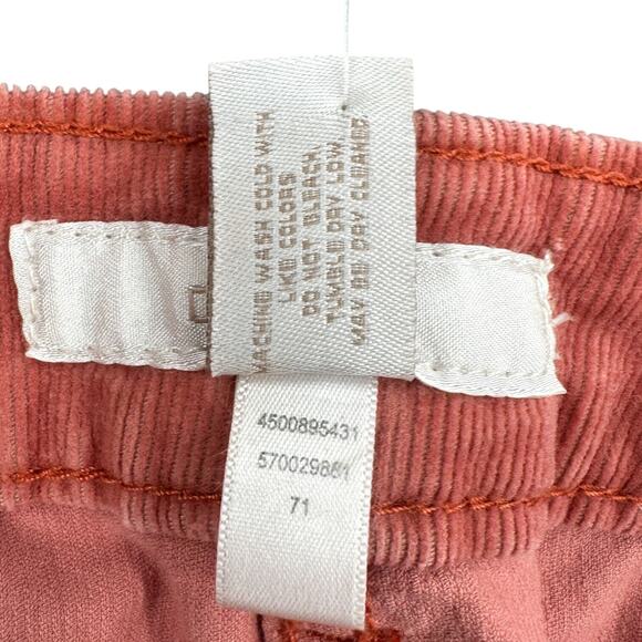 Chico's Pink Barely Flared 5 Pocket Button Closure‎ Corduroy Pants Size 4 (0) - Picture 5 of 9